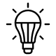 Icône d’ampoule allumée