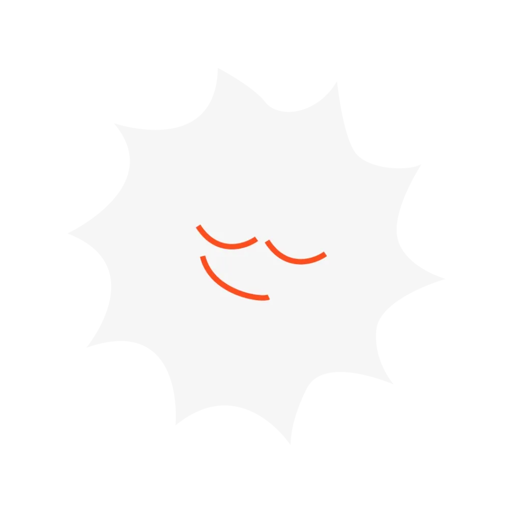 Illustration d’un soleil stylisé avec un visage souriant, fond transparent.