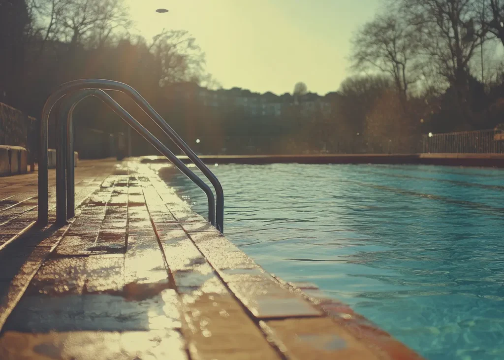 une piscine chauffée par le soleil
