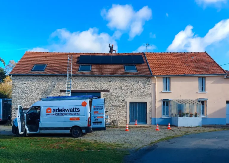 Installation de panneaux solaires 6 kWc à Saint-Agnant-de-Versillat (23300) par Adekwatts Haute-Vienne